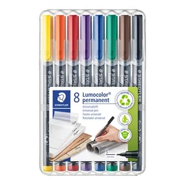 Alkoholos marker készlet, OHP, 0,4 mm, STAEDTLER "Lumocolor® 313 S", 8 különböző szín