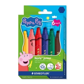 Filctoll készlet, 2,5 mm, kimosható, jumbo, STAEDTLER „Noris® junior 329”, Peppa malac, 6 szín