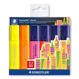 Szövegkiemelő készlet, 1-5 mm, STAEDTLER "Textsurfer® Classic 364", 4+2 szín