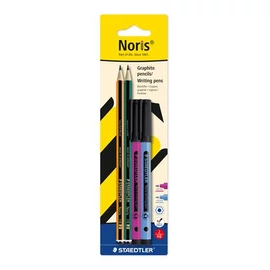 Grafitceruza és tűfilc készlet, STAEDTLER "Noris® colour edition set", lila+kék tűfilc