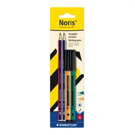 Grafitceruza és tűfilc készlet, STAEDTLER "Noris® colour edition set", narancs+zöld tűfilc