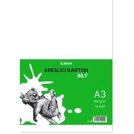 Rajzlap A3, 180g, 10 lap, STEPA, fehér