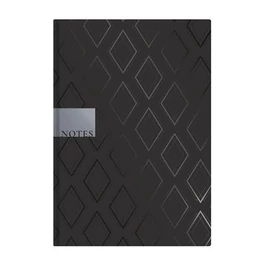 Jegyzetfüzet, A5, vonalas, 96 lap, TOPTIMER "Notes", fekete gyémánt