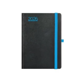 Naptár, tervező, B6, heti, TOPTIMER, "Nero", fekete-kék