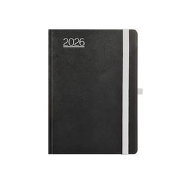 Naptár, tervező, B6, heti, TOPTIMER, "Nero", fekete-szürke