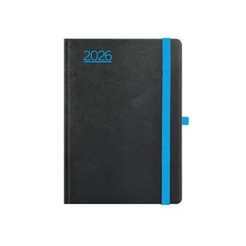 Naptár, tervező, A5, heti, TOPTIMER, "Nero", fekete-kék