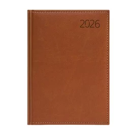Naptár, tervező, A5, napi, műbőr, TOPTIMER, "Business", barna