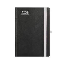Naptár, tervező, A5, napi, TOPTIMER, "Nero", fekete-szürke