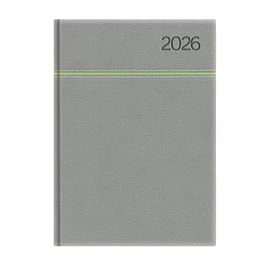 Naptár, tervező, A5, napi, TOPTIMER, "Young", szürke-zöld