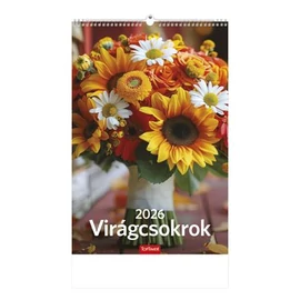 Naptár, fali, TOPTIMER "Virágcsokrok"