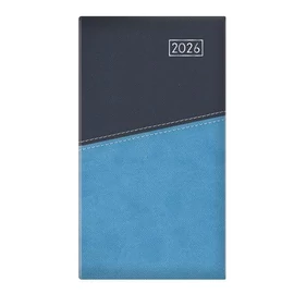 Zsebnaptár, álló elrendezésű, TOPTIMER "Duplex", kék-világoskék