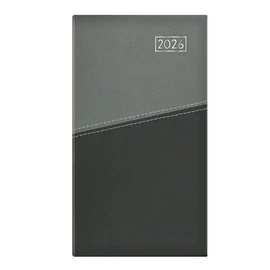 Zsebnaptár, álló elrendezésű, TOPTIMER "Duplex", szürke-antracit