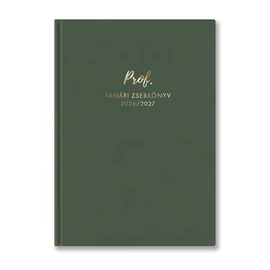 Tanári zsebkönyv, 2026/2027 tanév, A5, heti, TOPTIMER, sötét olívazöld