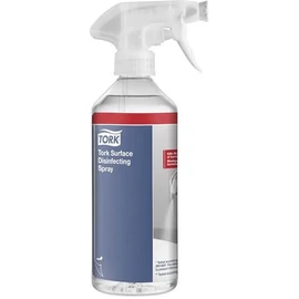 Tisztító és felületfertőtlenítő spray, kétfunkciós szórófejjel, 500 ml, TORK, illatmentes