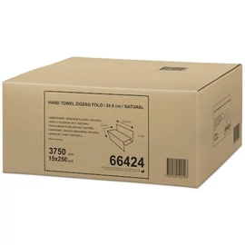 Kéztörlő, Z hajtás, 2 rétegű, 250 lap, H3 rendszer, Universal, TORK "Singlefold", natúr