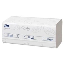 Kéztörlő, tömörített, Interfold, 2 réteg, 200 lap, H2 rendszer, Advanced, TORK "Xpress Soft Multifold", fehér