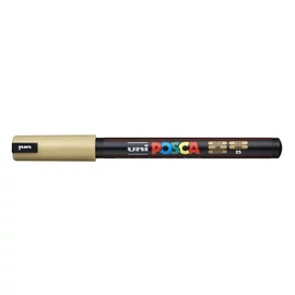 Dekormarker, 0,7 mm, UNI "Posca PC-1MR", arany