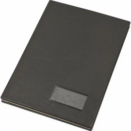 Aláírókönyv, A4, 20 részes, karton, műbőr hatású borító, VICTORIA OFFICE, fekete