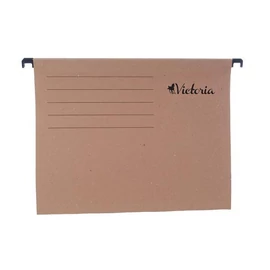 Függőmappa, karton, A4, VICTORIA OFFICE, natúr