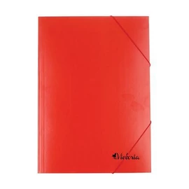 Gumis mappa, karton, A4, VICTORIA OFFICE, piros