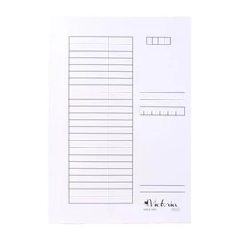 Pólyás dosszié, karton, A4, VICTORIA OFFICE, fehér