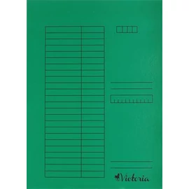 Pólyás dosszié, karton, A4, VICTORIA OFFICE, zöld