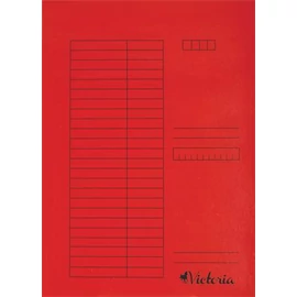 Pólyás dosszié, karton, A4, VICTORIA OFFICE, piros