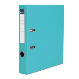 Iratrendező, 50 mm, A4, PP/karton, élvédő sínnel, VICTORIA OFFICE, "Basic", türkiz