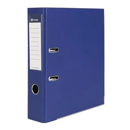 Iratrendező, 75 mm, A4, PP/karton, élvédő sínnel, VICTORIA OFFICE, "Basic", tengerészkék