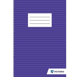 Spirálfüzet, A4, vonalas, 70 lap, VICTORIA PAPER