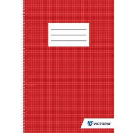 Spirálfüzet, A4, kockás, 70 lap, VICTORIA PAPER