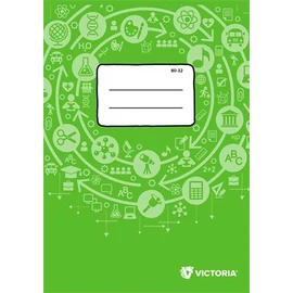 Füzet, tűzött, A4, sima, 32 lap, VICTORIA PAPER Circle "80-32"