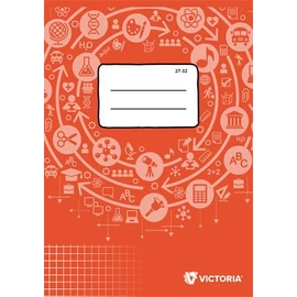 Füzet, tűzött, A5, kockás, 32 lap, VICTORIA PAPER Circle "27-32"