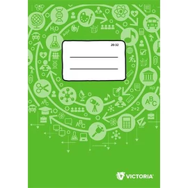 Füzet, tűzött, A5, sima, 32 lap, VICTORIA PAPER Circle "20-32"