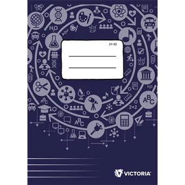 Füzet, tűzött, A5, vonalas, 32 lap, 4-8. osztály, VICTORIA PAPER Circle "21-32"