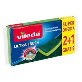 Súrolószivacs, 2+1 db, VILEDA "Ultra Fresh", zöld
