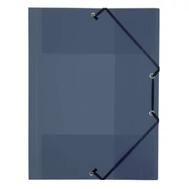 Gumis mappa, 15 mm, PP, A4, VIQUEL "Propyglass", füstszínű