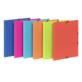 Gumis mappa, 15 mm, PP, A4, VIQUEL "Feel`easy", vegyes színek