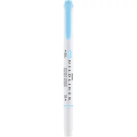 Szövegkiemelő, 1,0/3,5 mm, kétvégű, ZEBRA "Mildliner Fluorescent", kék