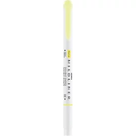 Szövegkiemelő, 1,0/3,5 mm, kétvégű, ZEBRA "Mildliner Fluorescent", sárga