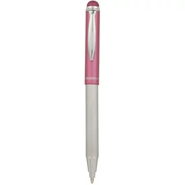 Golyóstoll, 0,24 mm, teleszkópos, rozsdamentes acél, pink tolltest, ZEBRA "Telescopic Metal Stylus", kék