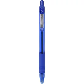 Golyóstoll, 0,27 mm, nyomógombos, ZEBRA "Z-Grip", kék