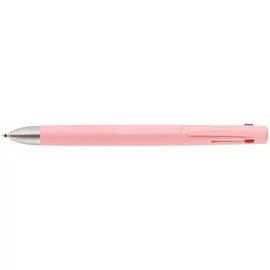 Golyóstoll, 0,24 mm, nyomógombos, háromszínű, ZEBRA  "bLen 3C", rózsaszín test