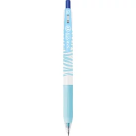 Zseléstoll, 0,33 mm, nyomógombos, csíkos test, ZEBRA "Sarasa Clip Pastel", pasztellkék