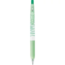 Zseléstoll, 0,33 mm, nyomógombos, csíkos test, ZEBRA "Sarasa Clip Pastel", pasztellzöld