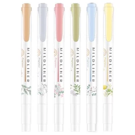 Szövegkiemelő készlet, 1,4/4 mm, kétvégű, ZEBRA "Mildliner Scented Fragrance", 6 különböző szín