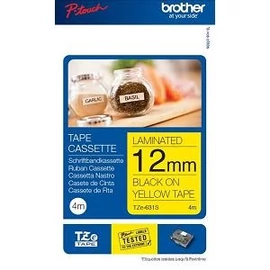 Brother nyomtatószalag Tze-S631 P-touch sárga alap, fekete betű 12mm