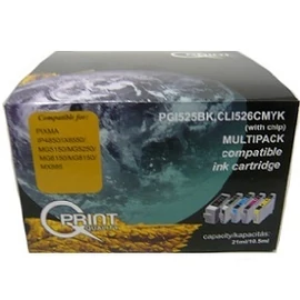 Q-Print tinta PGI525B/CLI526B,C,M,Y multipack (chipes)