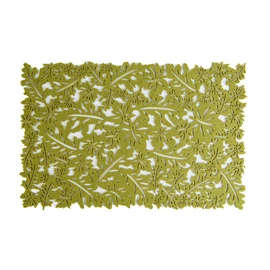 Őszi dekoráció - alátét - filc, zöld - 44,5 x 28,5 cm