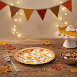 Papírtányér szett - tökös - 2 méret - 12 db / csomag